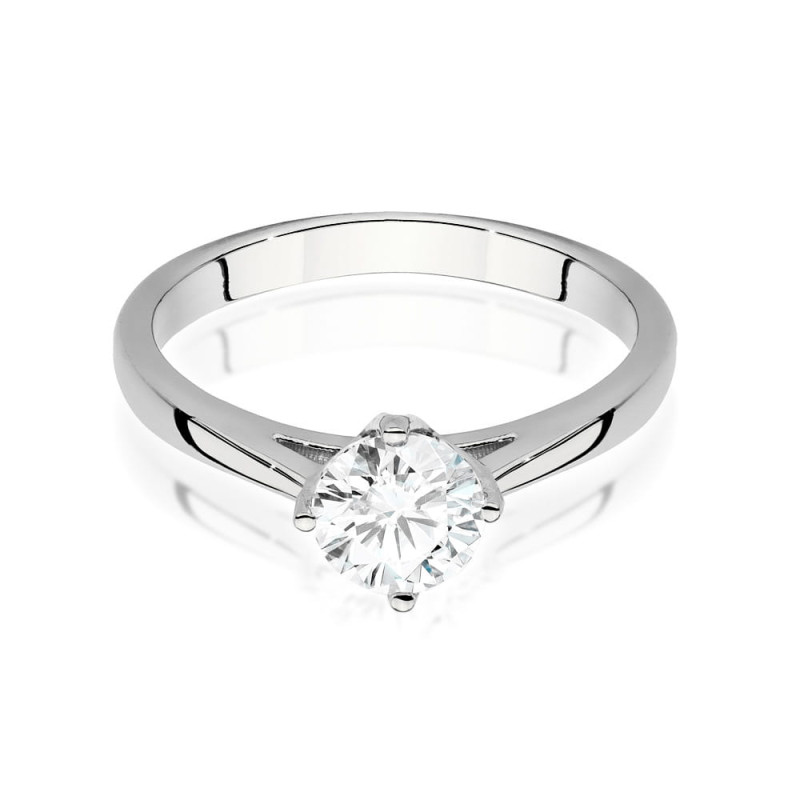 Pierścionek W543 Diament 0,70ct białe złoto