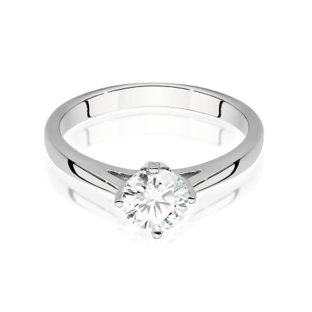 Pierścionek W543 Diament 0,70ct białe złoto