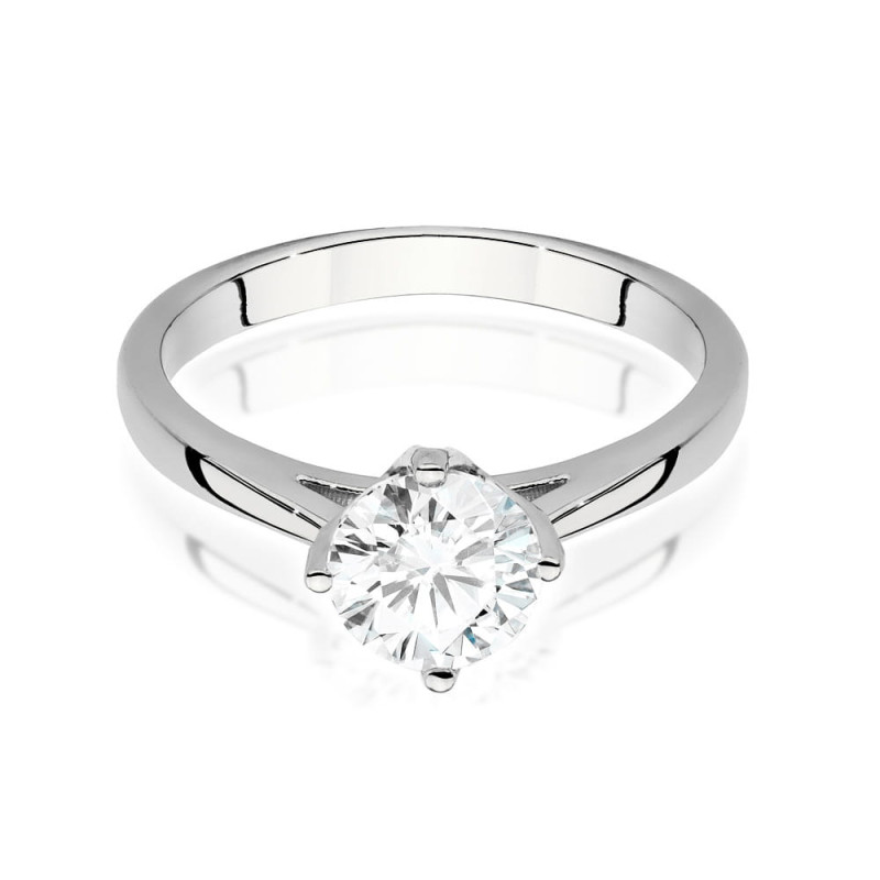 Pierścionek W543 Diament 1,00ct białe złoto