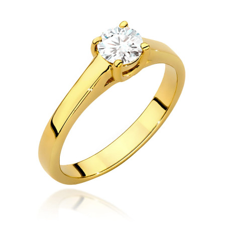 Pierścionek W544 Diament 0,50ct żółte złoto
