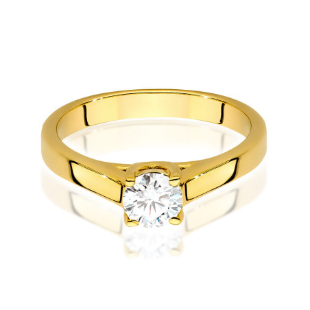 Pierścionek W544 Diament 0,50ct żółte złoto