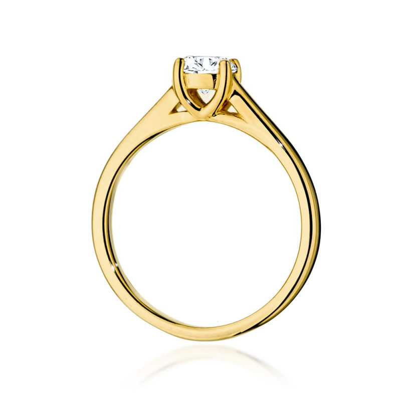 Pierścionek W544 Diament 0,50ct żółte złoto
