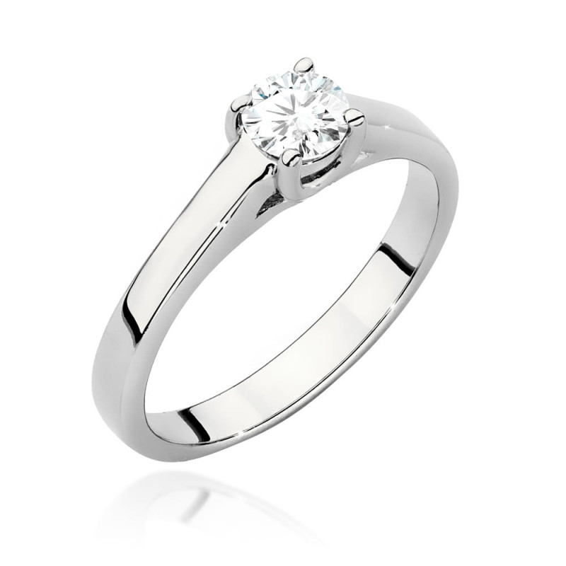 Pierścionek W544 Diament 0,40ct białe złoto