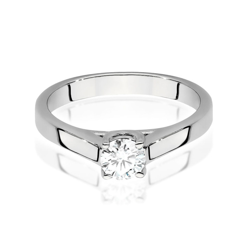 Pierścionek W544 Diament 0,40ct białe złoto