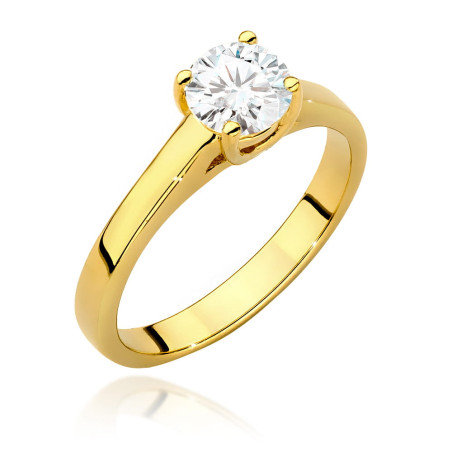 Pierścionek W544 Diament 0,70ct żółte złoto