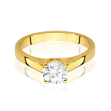 Pierścionek W544 Diament 0,70ct żółte złoto