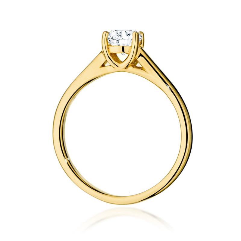 Pierścionek W544 Diament 0,70ct żółte złoto
