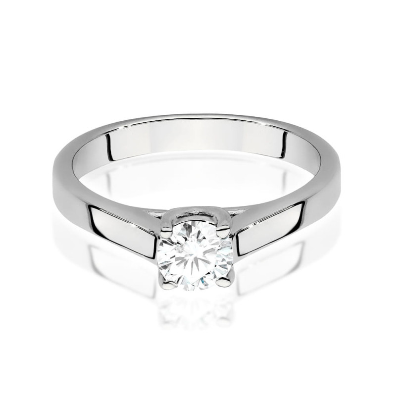 Pierścionek W544 Diament 0,50ct białe złoto
