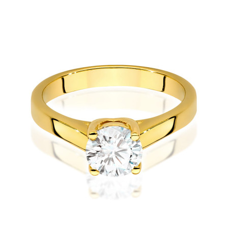 Pierścionek W544 Diament 1,00ct żółte złoto