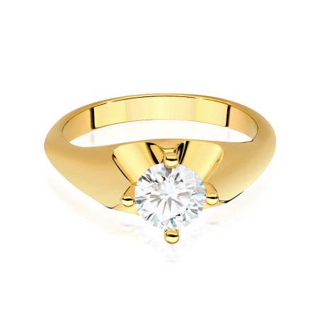 Pierścionek W545 Diament 0,70ct żółte złoto