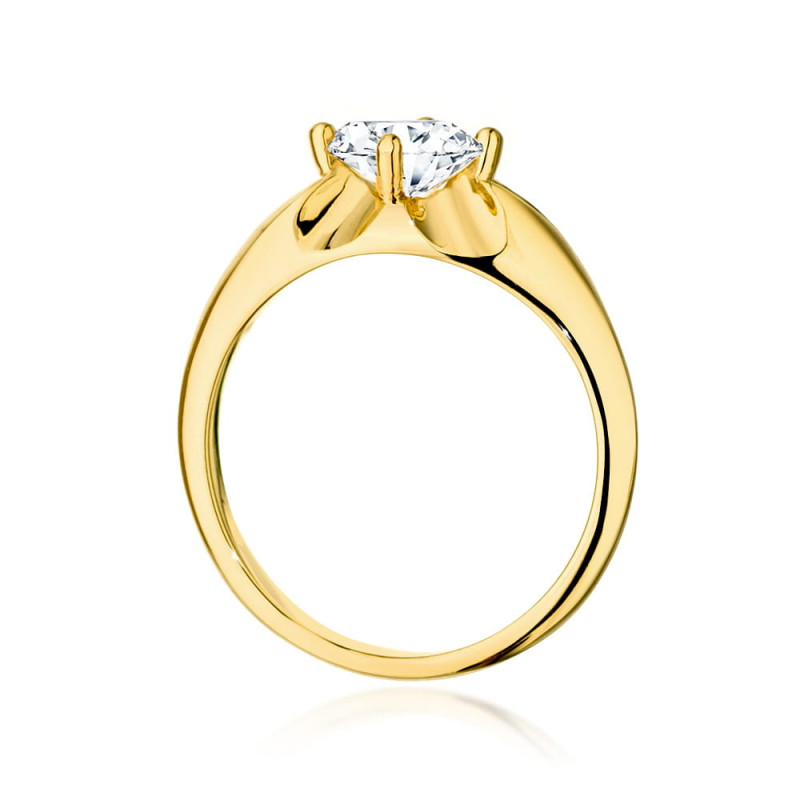 Pierścionek W545 Diament 0,70ct żółte złoto