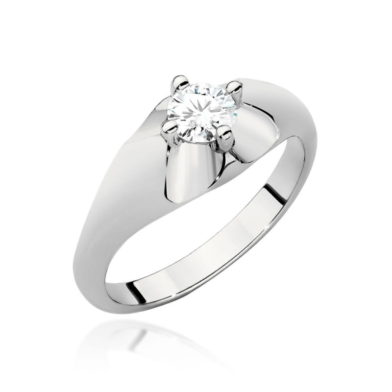 Pierścionek W545 Diament 0,40ct białe złoto