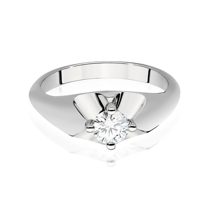 Pierścionek W545 Diament 0,40ct białe złoto