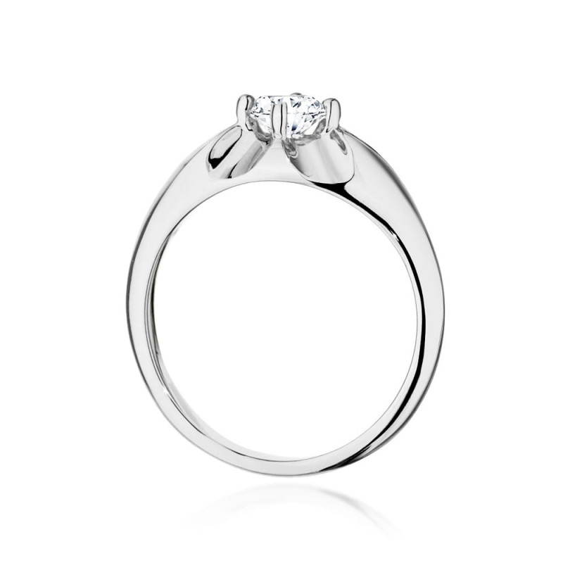 Pierścionek W545 Diament 0,40ct białe złoto