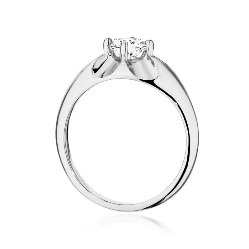 Pierścionek W545 Diament 0,50ct białe złoto