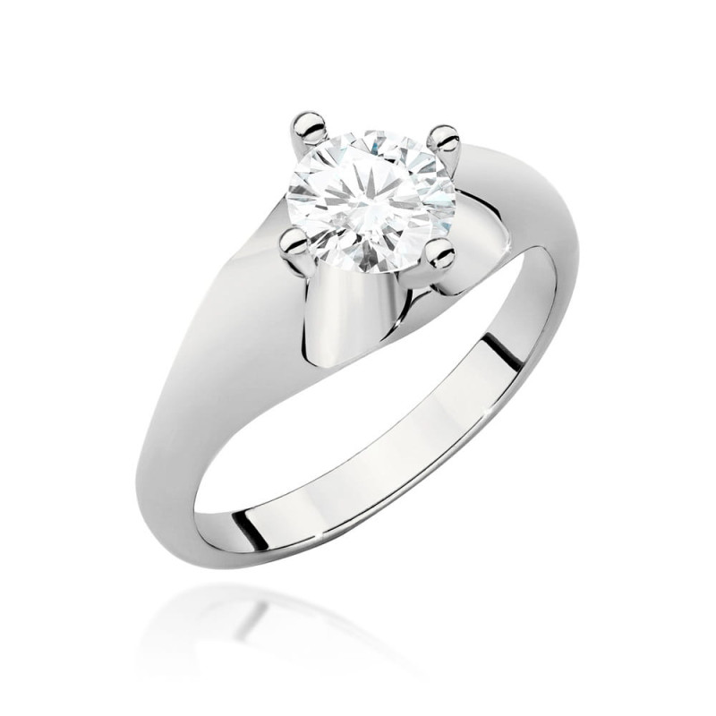 Pierścionek W545 Diament 0,70ct białe złoto
