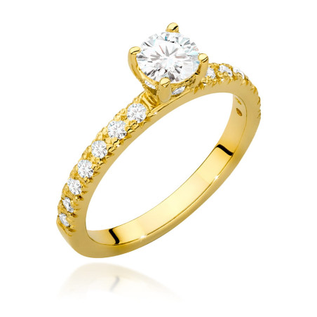 Pierścionek W546 Diament 0,50ct żółte złoto