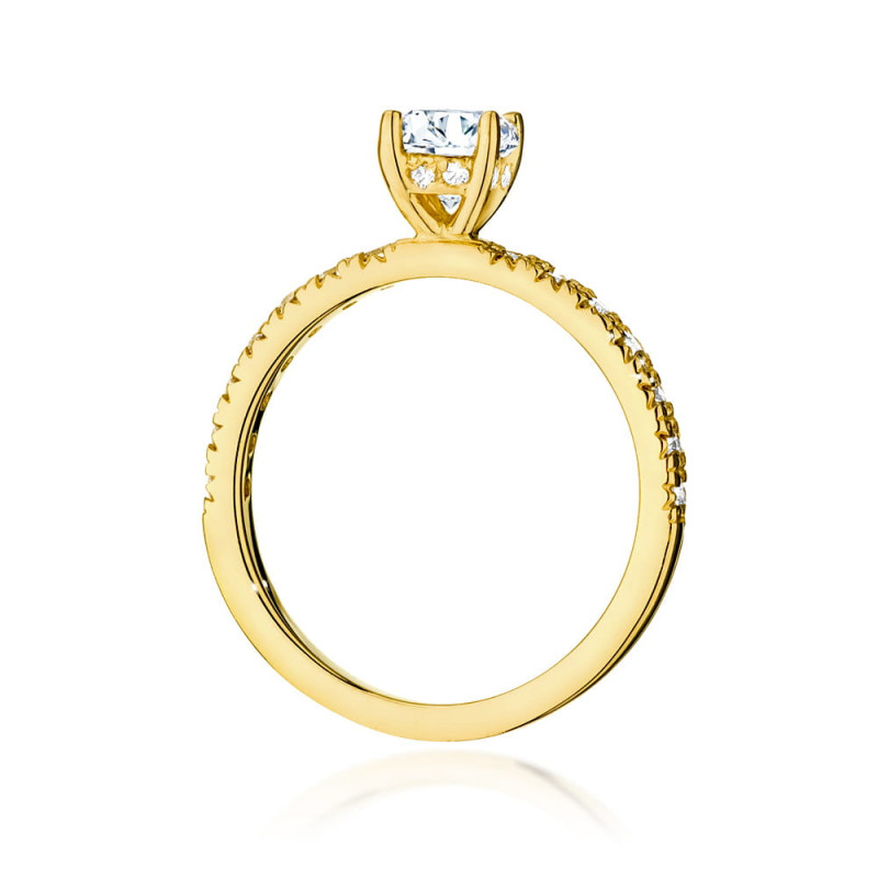 Pierścionek W546 Diament 0,50ct żółte złoto