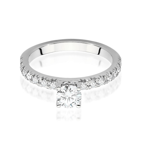 Pierścionek W546 Diament 0,40ct białe złoto