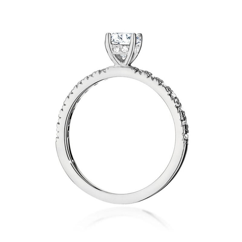 Pierścionek W546 Diament 0,40ct białe złoto