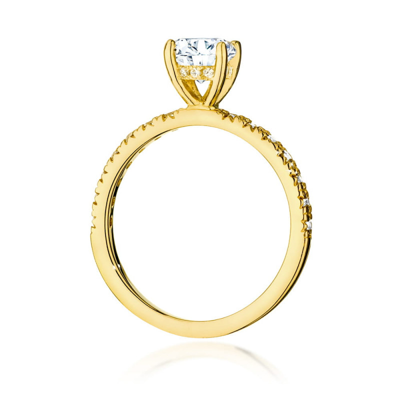 Pierścionek W546 Diament 0,70ct żółte złoto