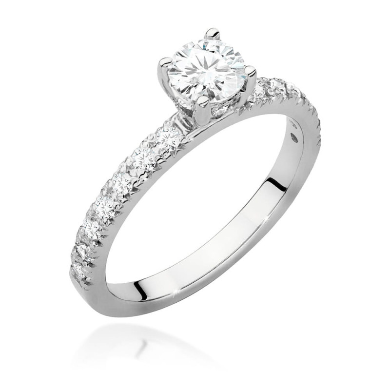 Pierścionek W546 Diament 0,50ct białe złoto