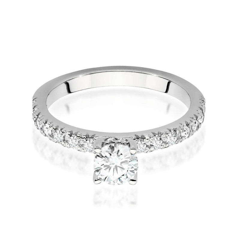 Pierścionek W546 Diament 0,50ct białe złoto