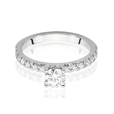 Pierścionek W546 Diament 0,50ct białe złoto