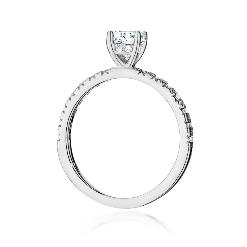 Pierścionek W546 Diament 0,50ct białe złoto