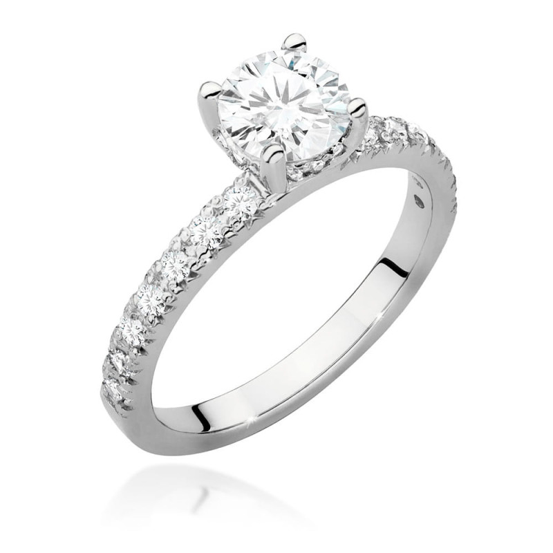 Pierścionek W546 Diament 0,70ct białe złoto