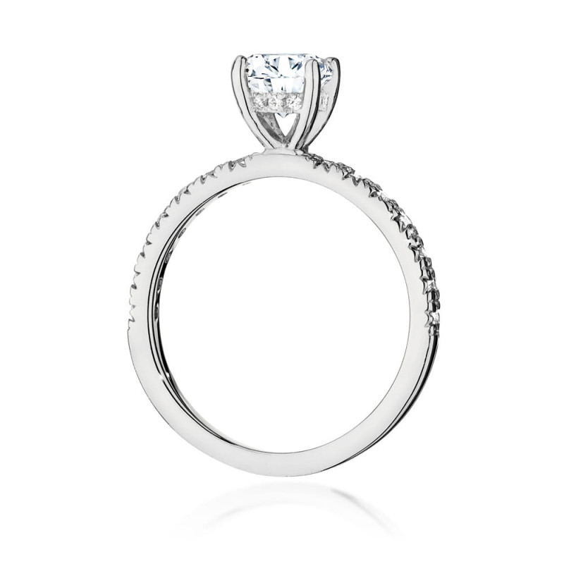 Pierścionek W546 Diament 0,70ct białe złoto