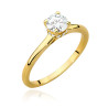 Pierścionek W547 Diament 0,50ct żółte złoto