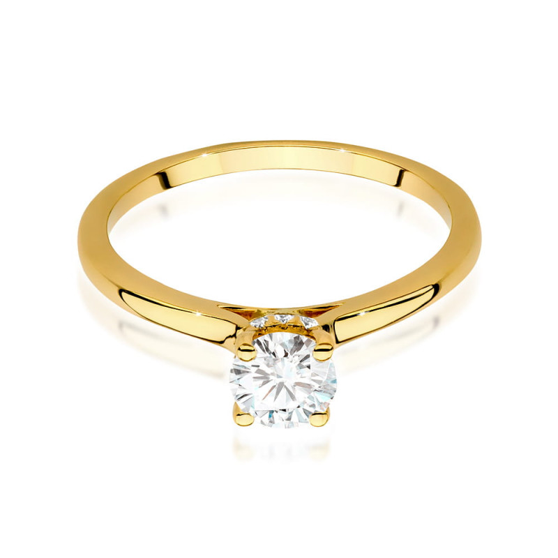 Pierścionek W547 Diament 0,50ct żółte złoto