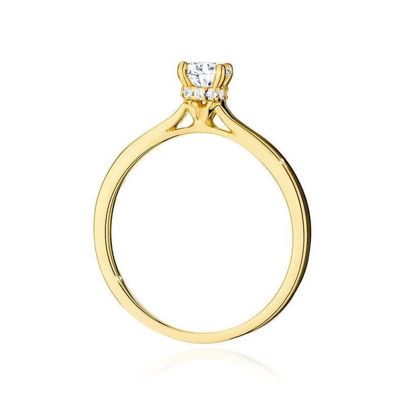 Pierścionek W547 Diament 0,50ct żółte złoto