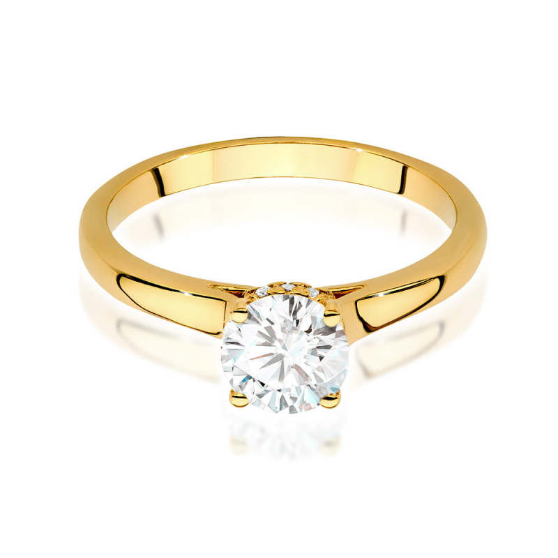 Pierścionek W547 Diament 0,70ct żółte złoto