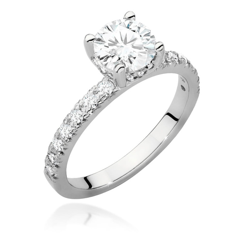 Pierścionek W546 Diament 1,00ct białe złoto
