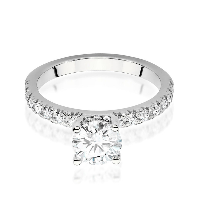 Pierścionek W546 Diament 1,00ct białe złoto