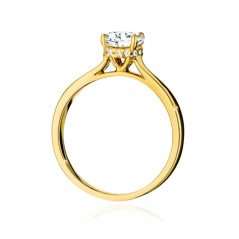 Pierścionek W547 Diament 1,00ct żółte złoto