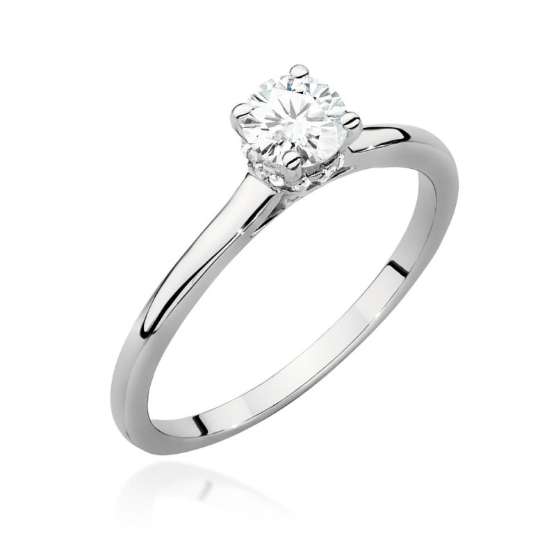 Pierścionek W547 Diament 0,40ct białe złoto