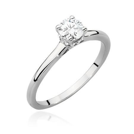 Pierścionek W547 Diament 0,40ct białe złoto