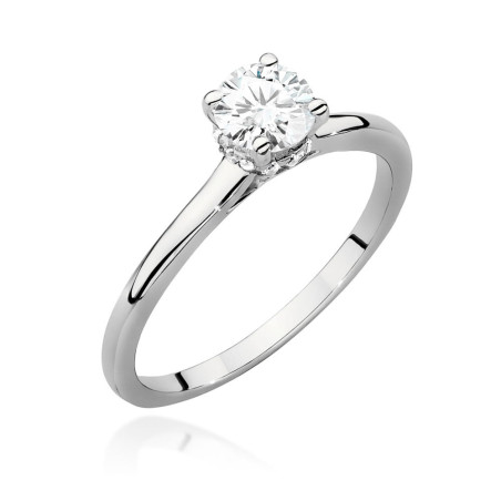 Pierścionek W547 Diament 0,50ct białe złoto