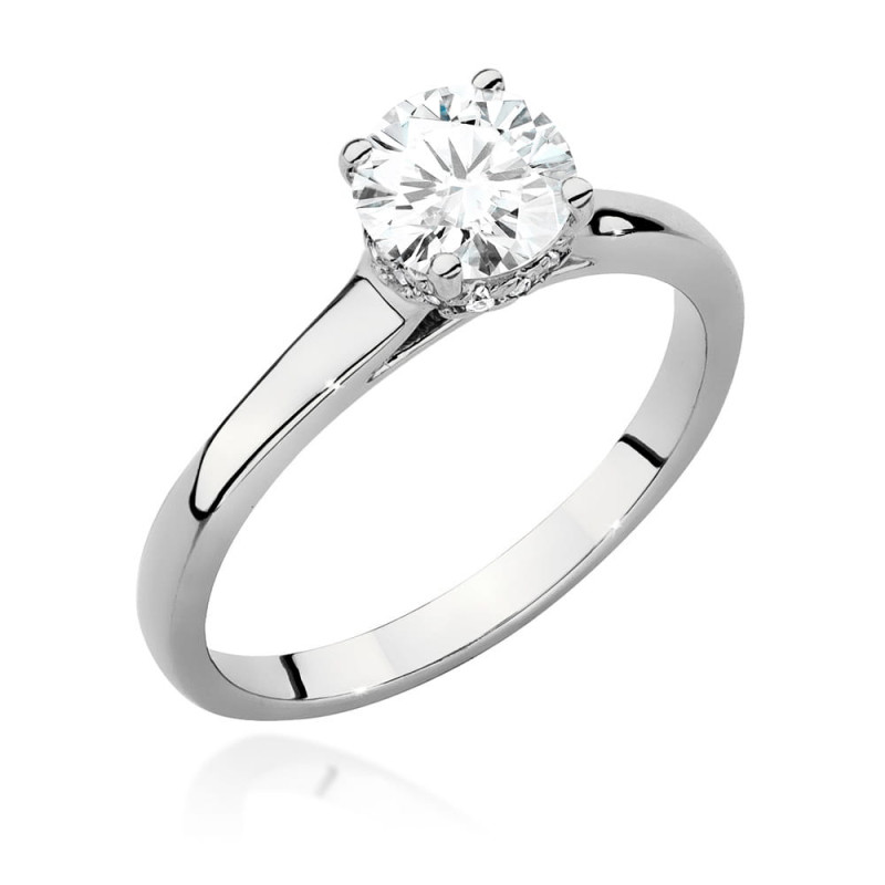 Pierścionek W547 Diament 0,70ct białe złoto
