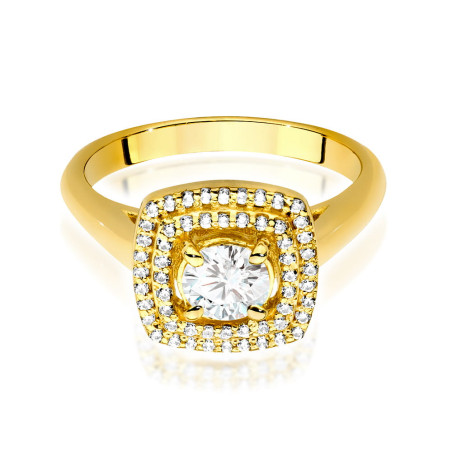 Pierścionek W548 Diament 0,50ct żółte złoto