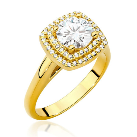 Pierścionek W548 Diament 1,00ct żółte złoto