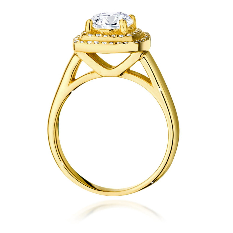 Pierścionek W548 Diament 1,00ct żółte złoto