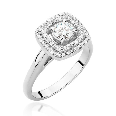 Pierścionek W548 Diament 0,40ct białe złoto
