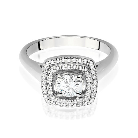 Pierścionek W548 Diament 0,40ct białe złoto