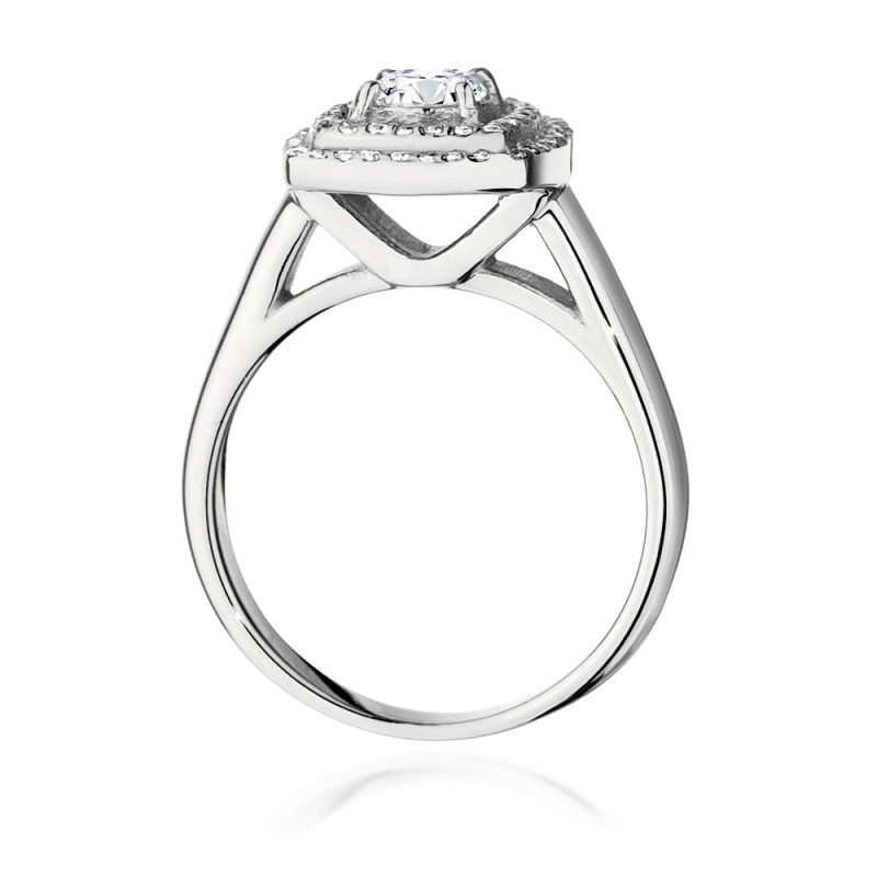 Pierścionek W548 Diament 0,40ct białe złoto