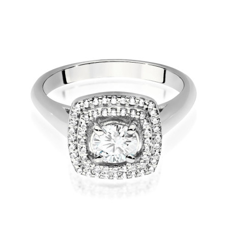 Pierścionek W548 Diament 0,50ct białe złoto