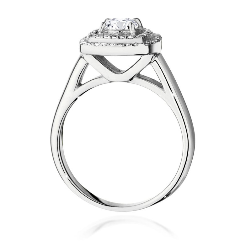 Pierścionek W548 Diament 0,50ct białe złoto